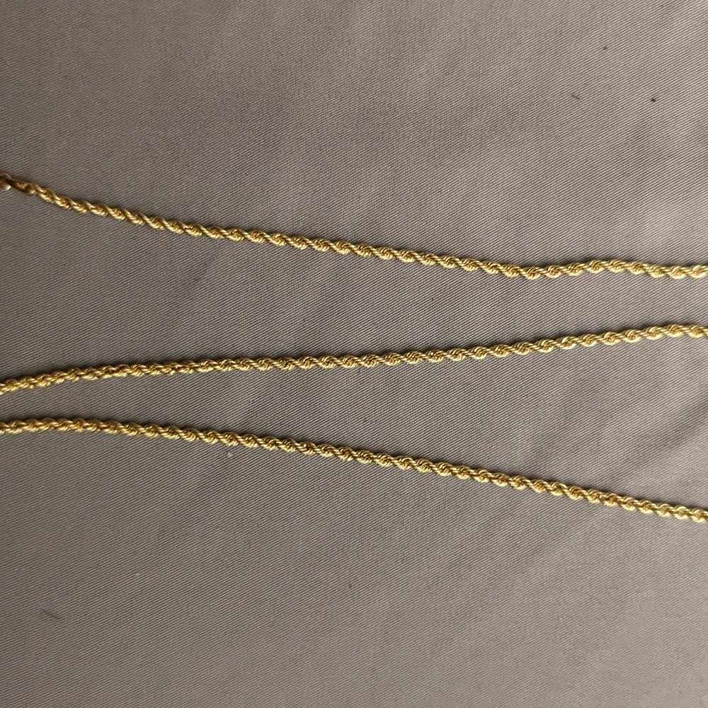 Michael Anthony Peruvian Gold Rope Necklace Solid Gold Hallmarked